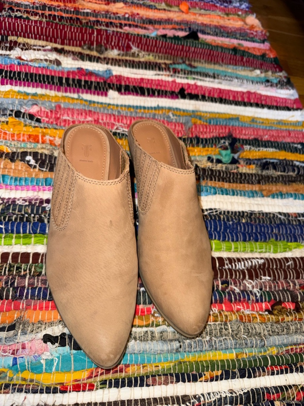 FRYE Women’s Rowen Gore Mule Leather Suede Bootie Slip On Shoes Size 8.5 - Picture 2 of 5